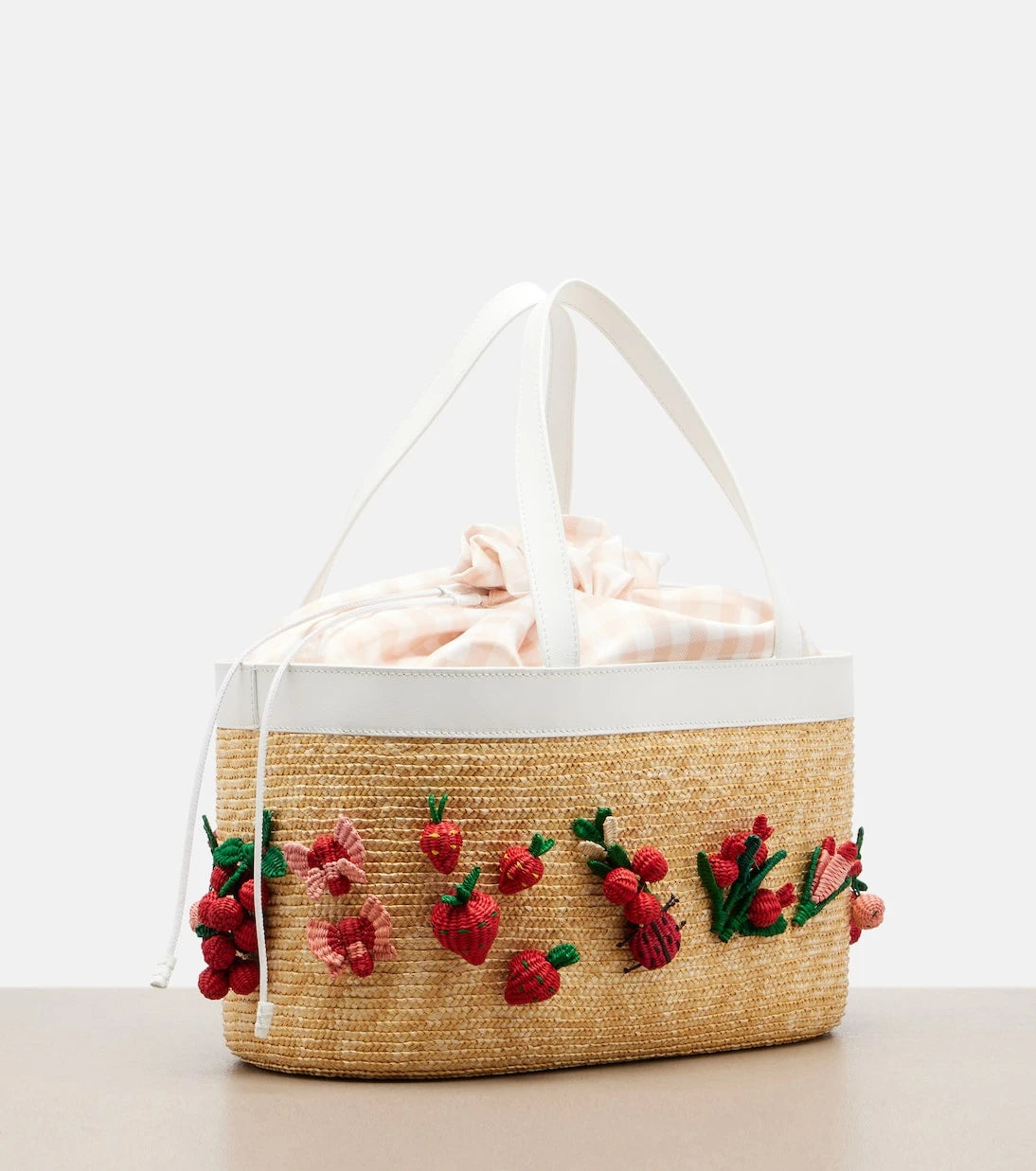 Aquazzura - Botanica Medium raffia tote bag