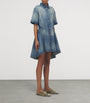 McQueen Blue Denim Mini Shirt Dress