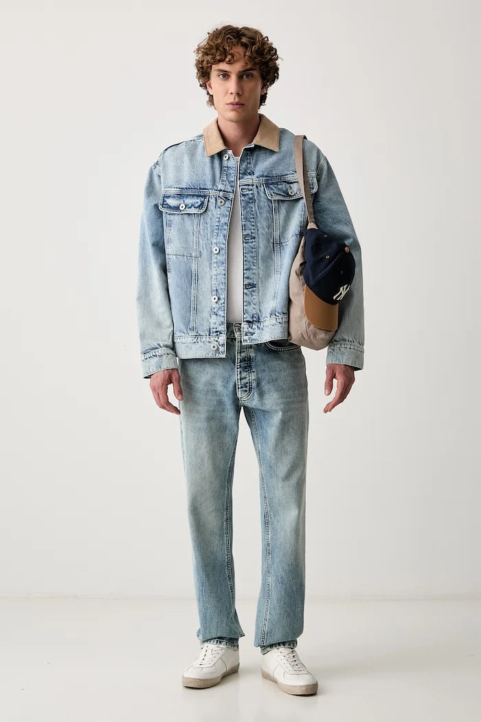 HUGO Mavi Erkek Denim Ceket Erlo