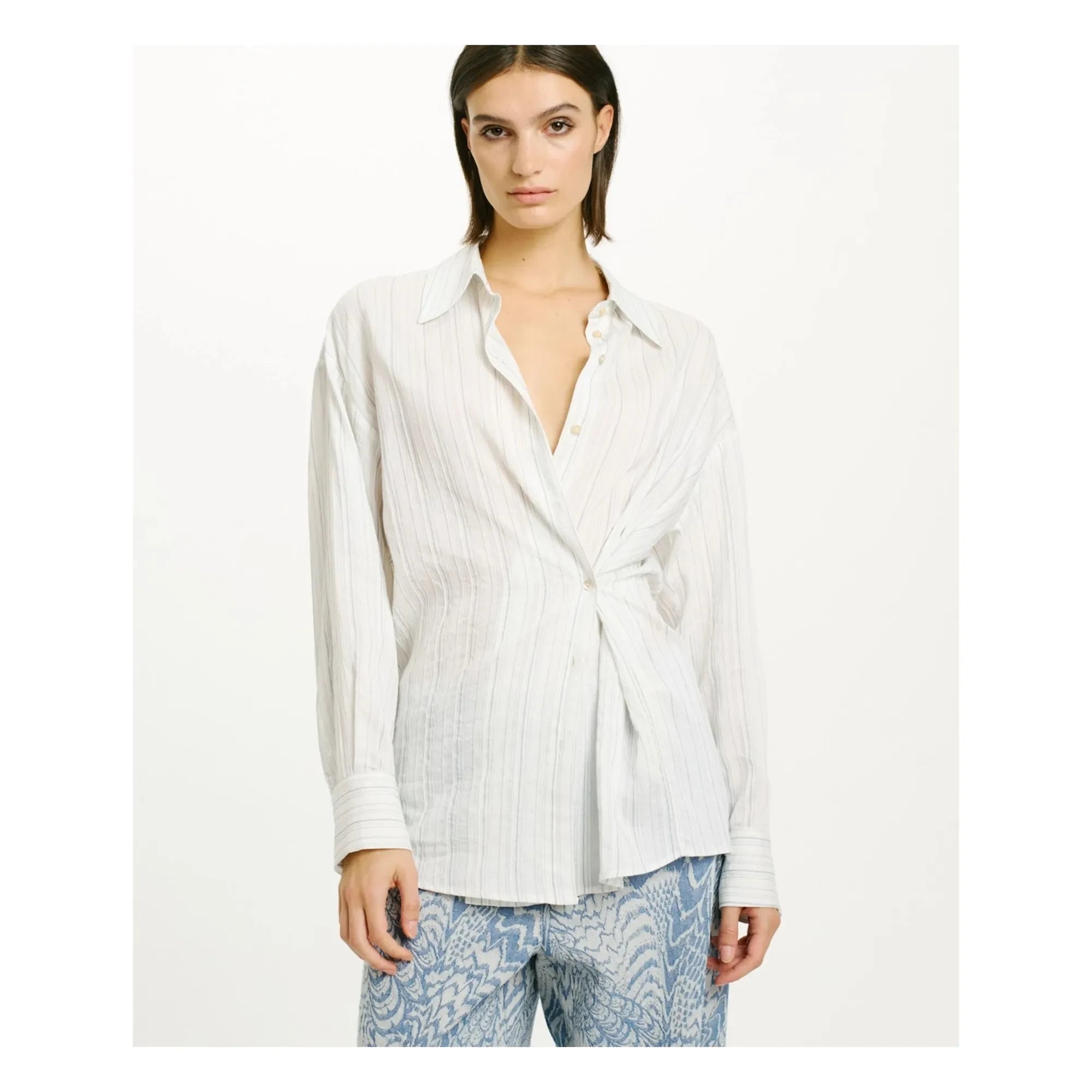 Momoni - Titi Stripes shirt | Cream