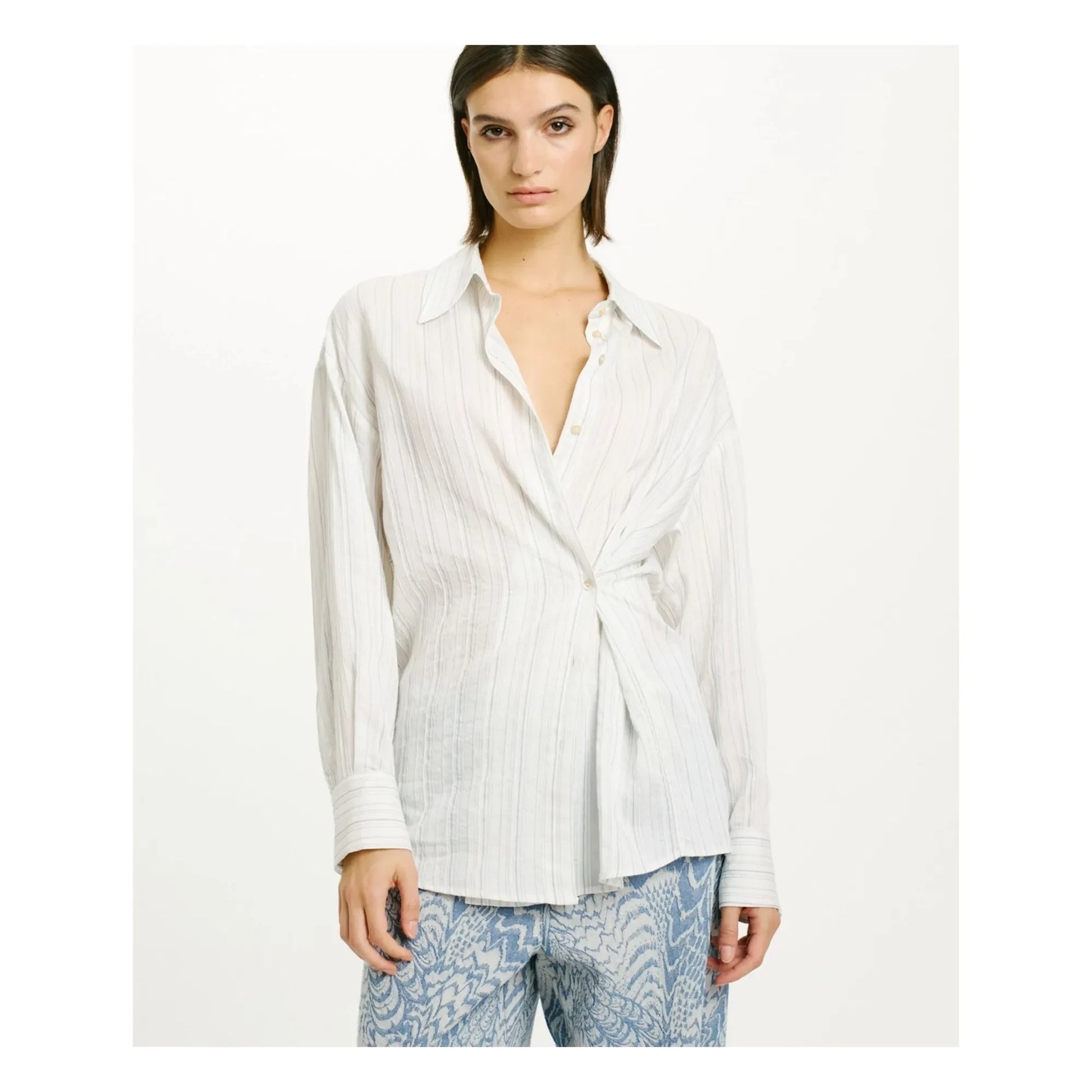 Momoni - Titi Stripes shirt | Cream