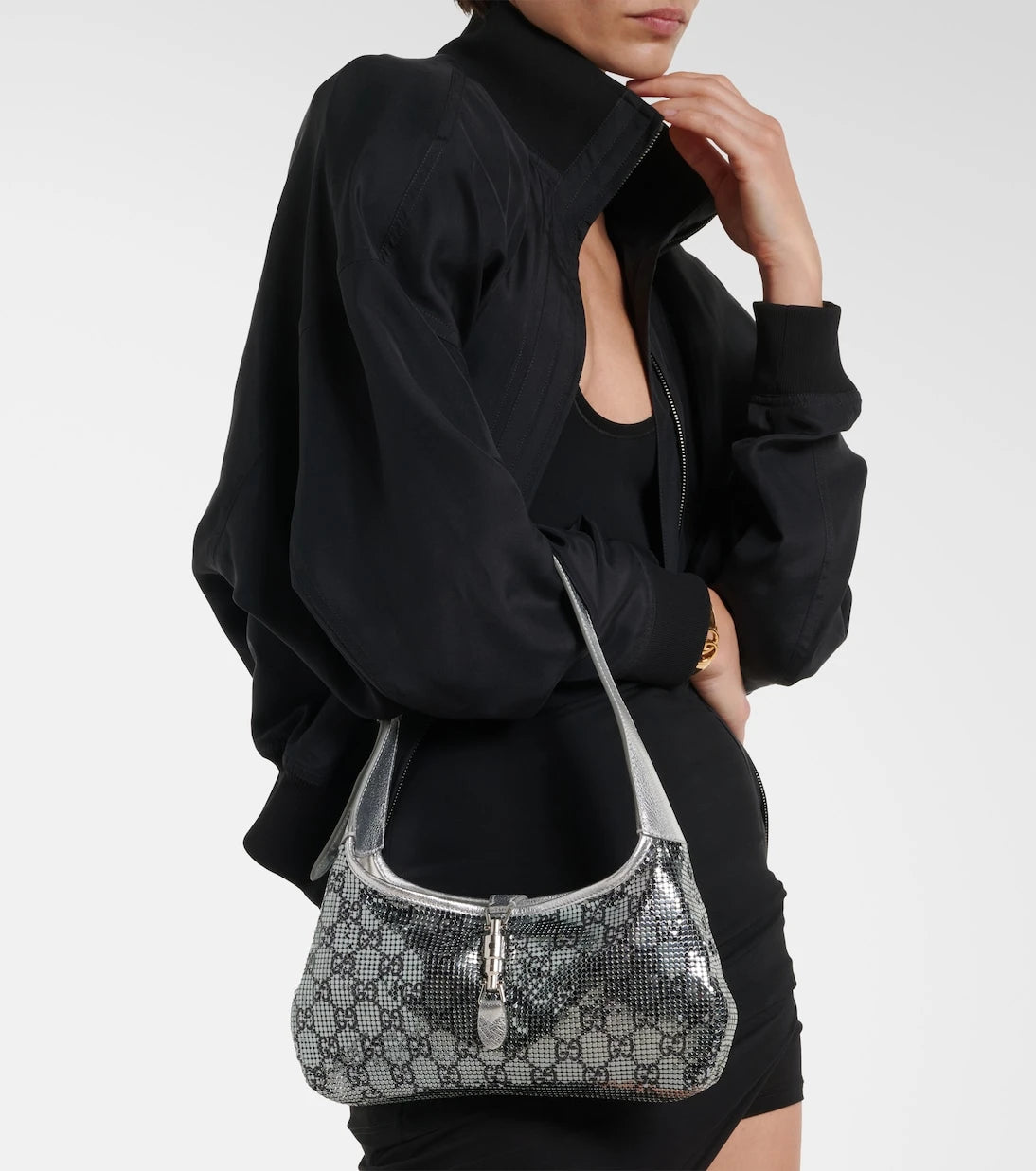 Gucci - Jackie Slim GG mesh shoulder bag