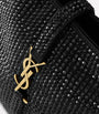 Saint Laurent Black Baby Rhinestone-Embellished Le 5 à 7 Shoulder Bag