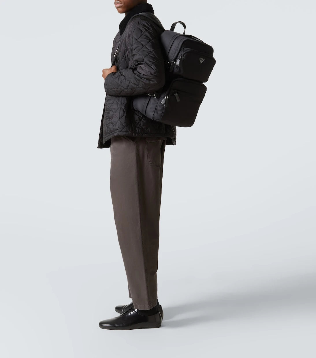 Prada - Re-Nylon leather-trimmed backpack