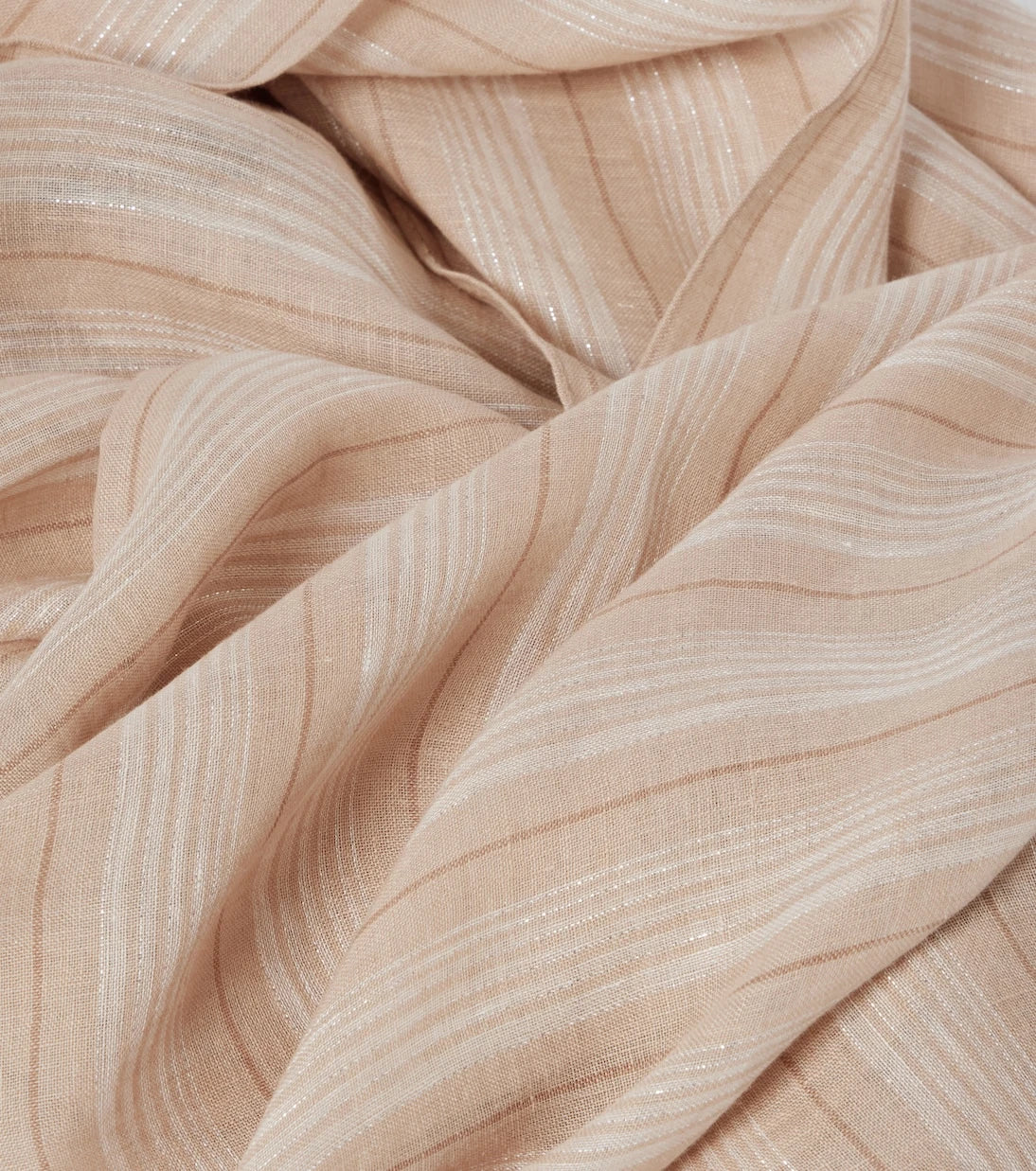 Brunello Cucinelli - Striped linen-blend scarf