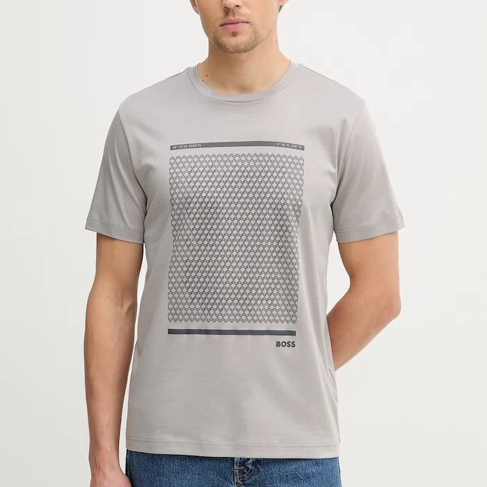 BOSS Green TS_Tour Print Pamuklu Tişört