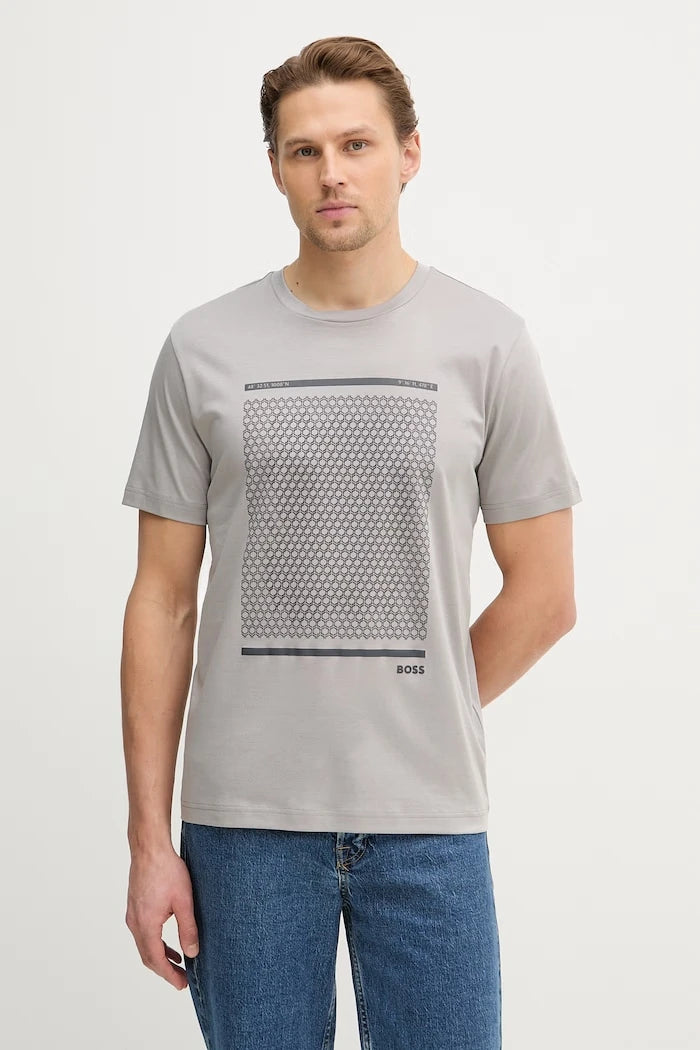 BOSS Green TS_Tour Print Pamuklu Tişört