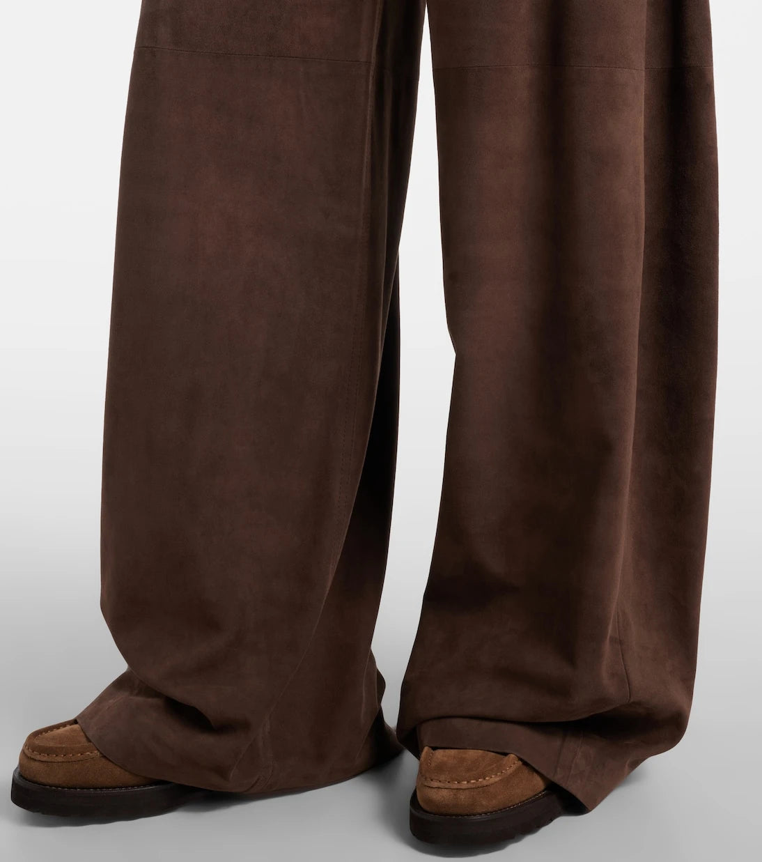 Brunello Cucinelli - Suede wide-leg pants