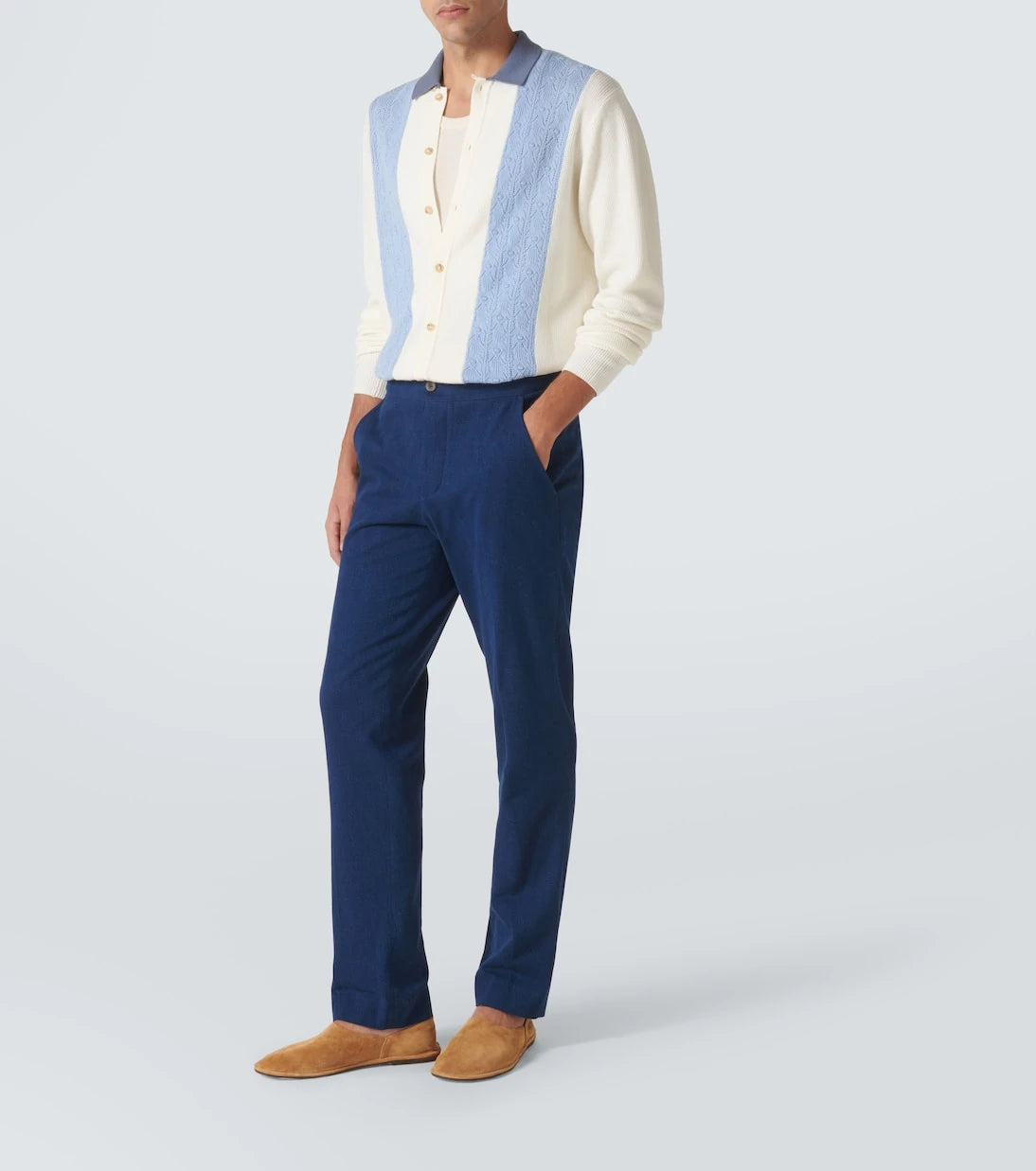 King & Tuckfield - Paneled wool cardigan