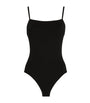 Eres Black Square-Neck Aquarelle Swimsuit