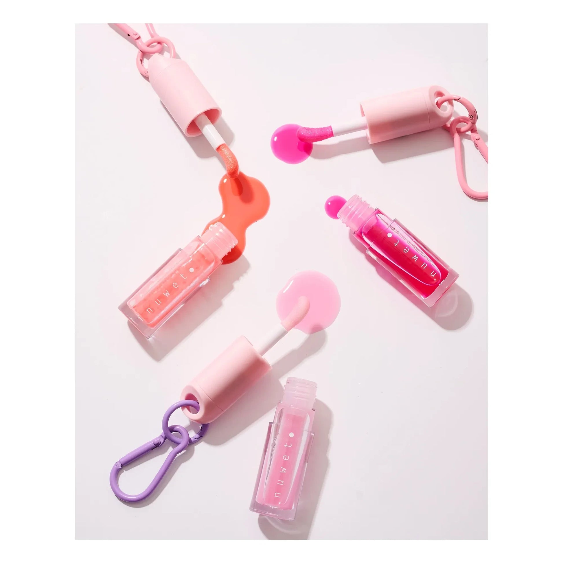 Inuwet - Cherry Berry lip oil keyring | Pink