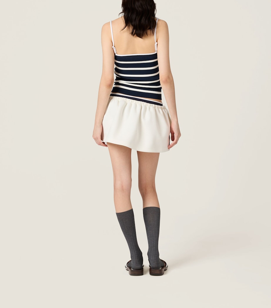 Blue Knitted Stripe Tube Top