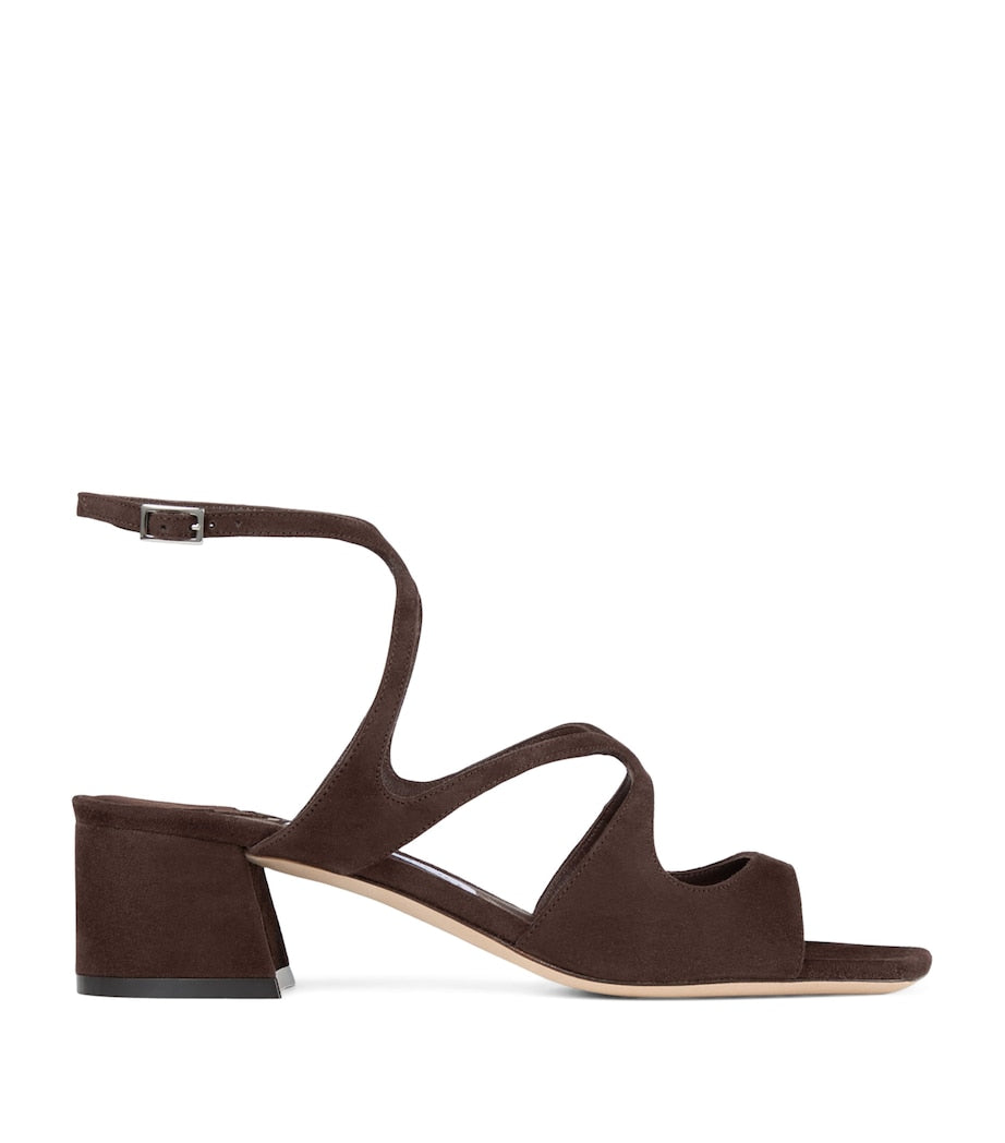 Jimmy Choo Brown Azilia 45 Suede Heeled Sandals