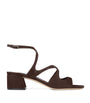Brown Azilia 45 Suede Heeled Sandals