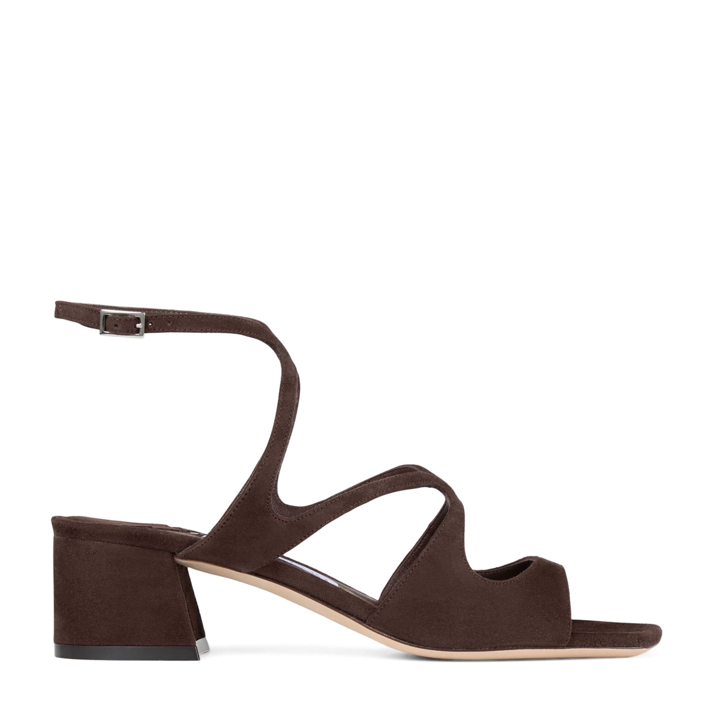 Brown Azilia 45 Suede Heeled Sandals
