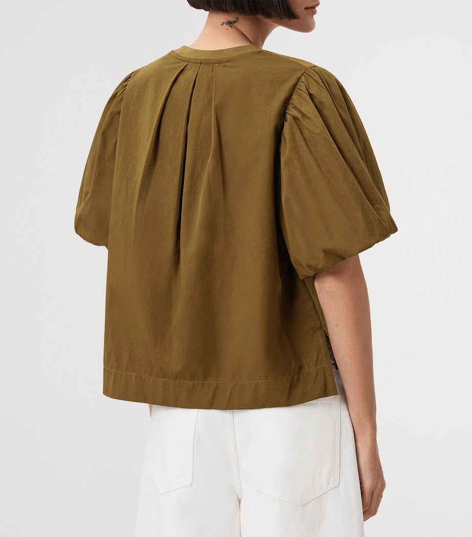 AllSaints Green Organic Cotton Jess T-Shirt