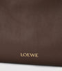 LOEWE Brown Large Leather Flamenco Purse