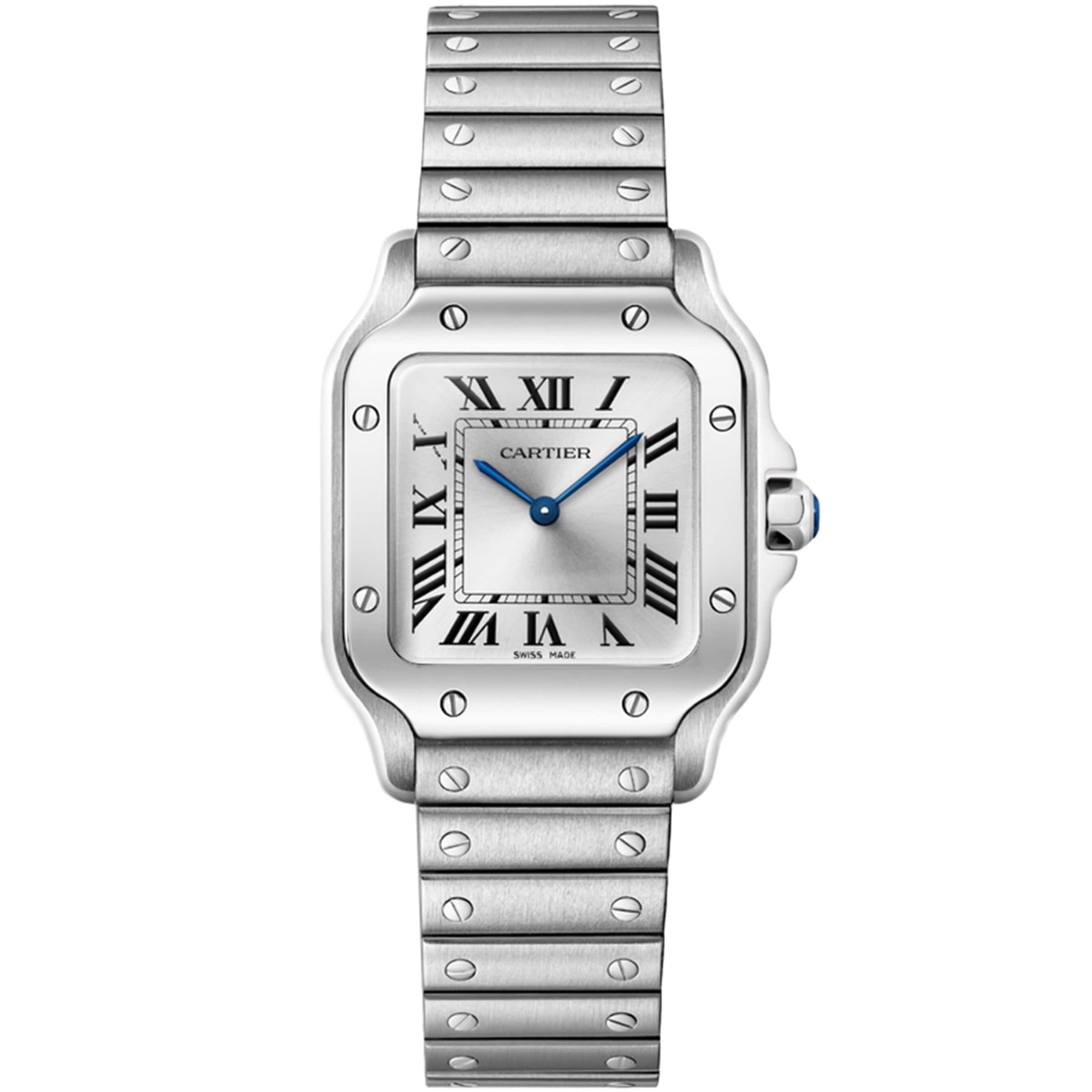 Small Steel Santos de Cartier Watch 34.5mm
