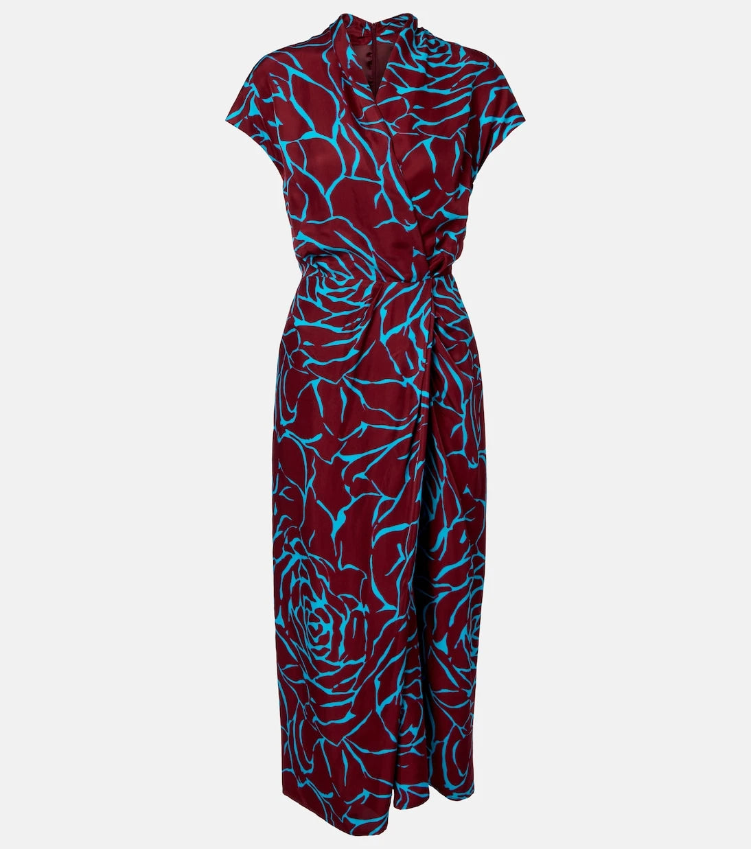 Dries Van Noten - Printed satin midi dress