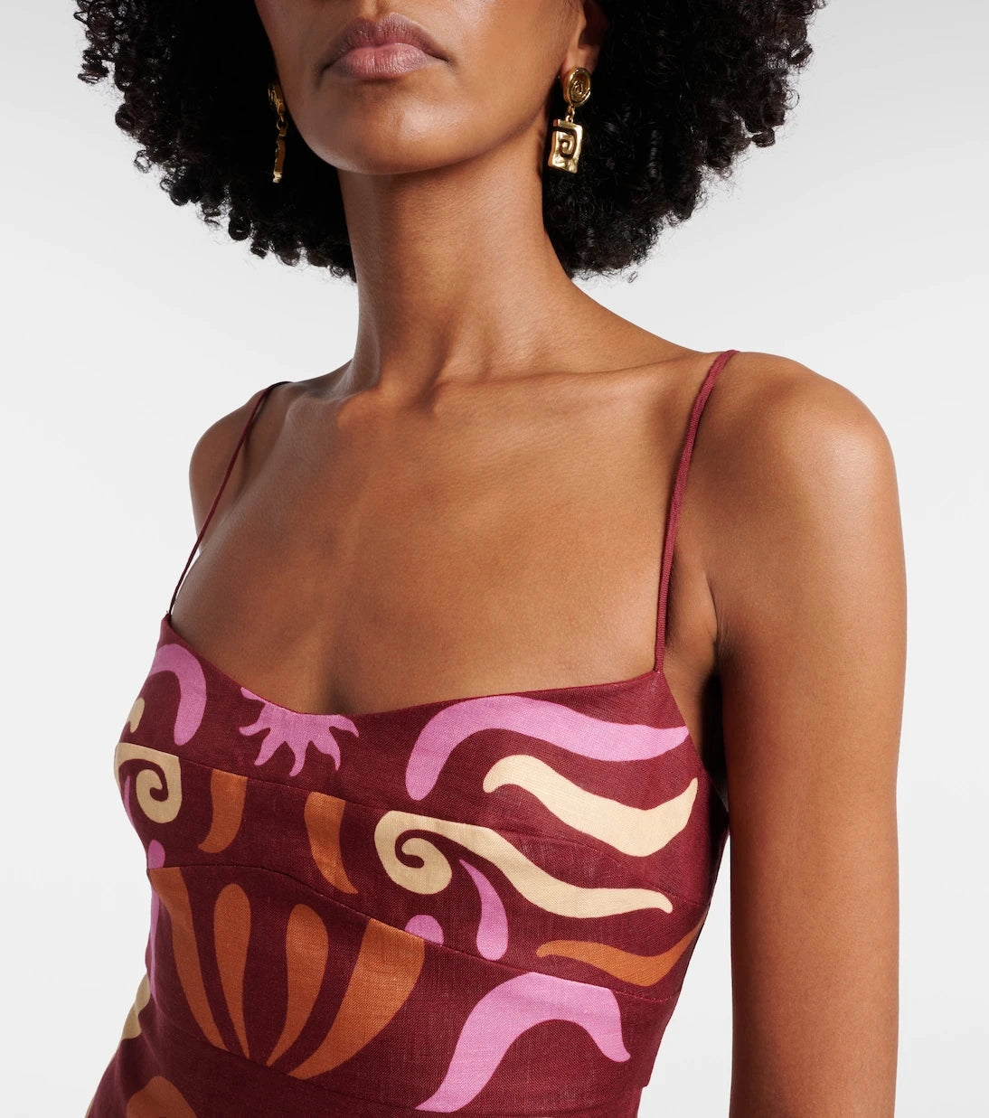 Cala de la Cruz - Lucca printed linen minidress
