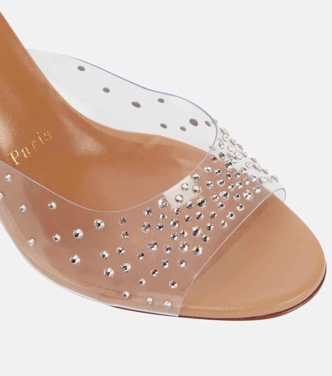Christian Louboutin - Nudes Degramule embellished mules