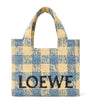 LOEWE Beige x Paula's Ibiza Small Gingham Font Tote Bag