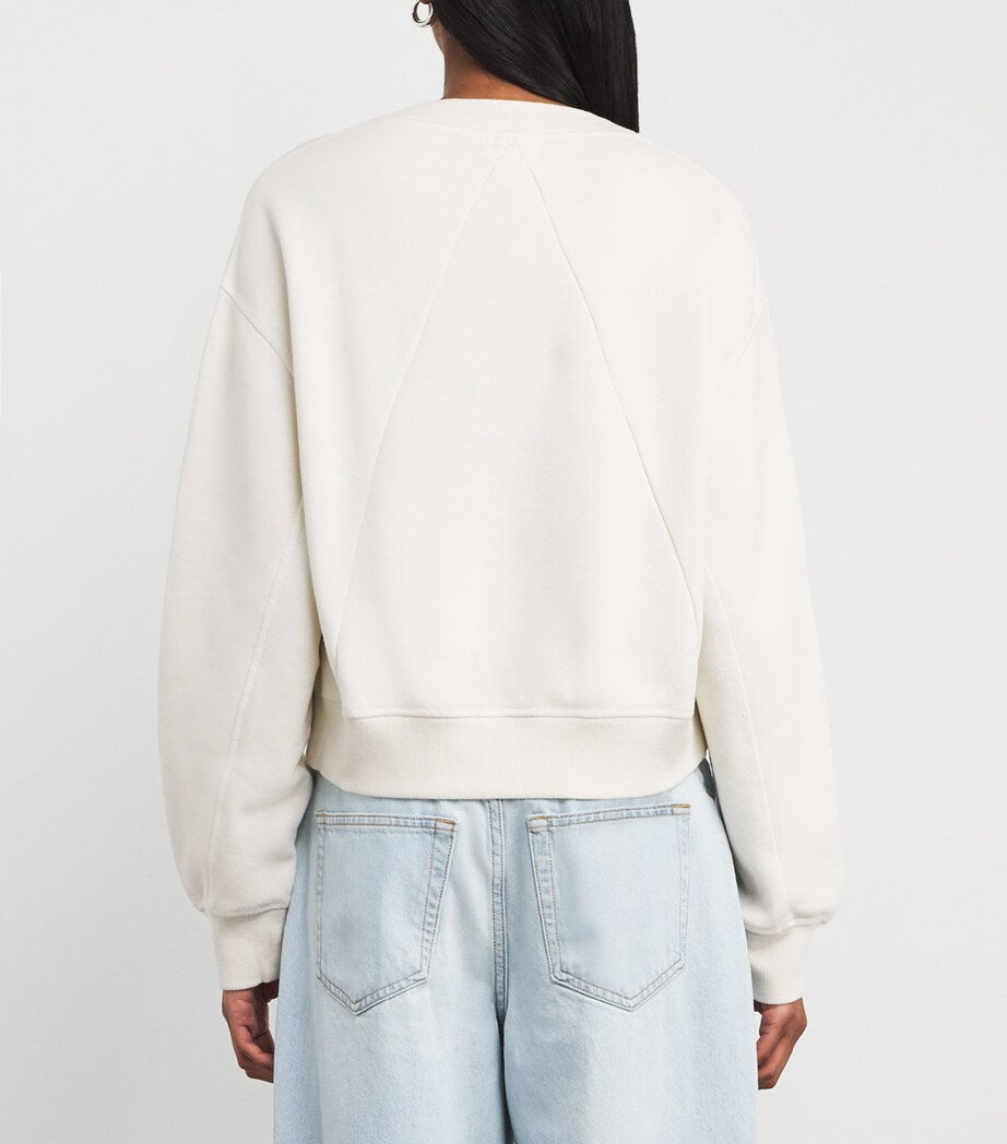 Rag & Bone White Cotton-Blend Printed Sweatshirt