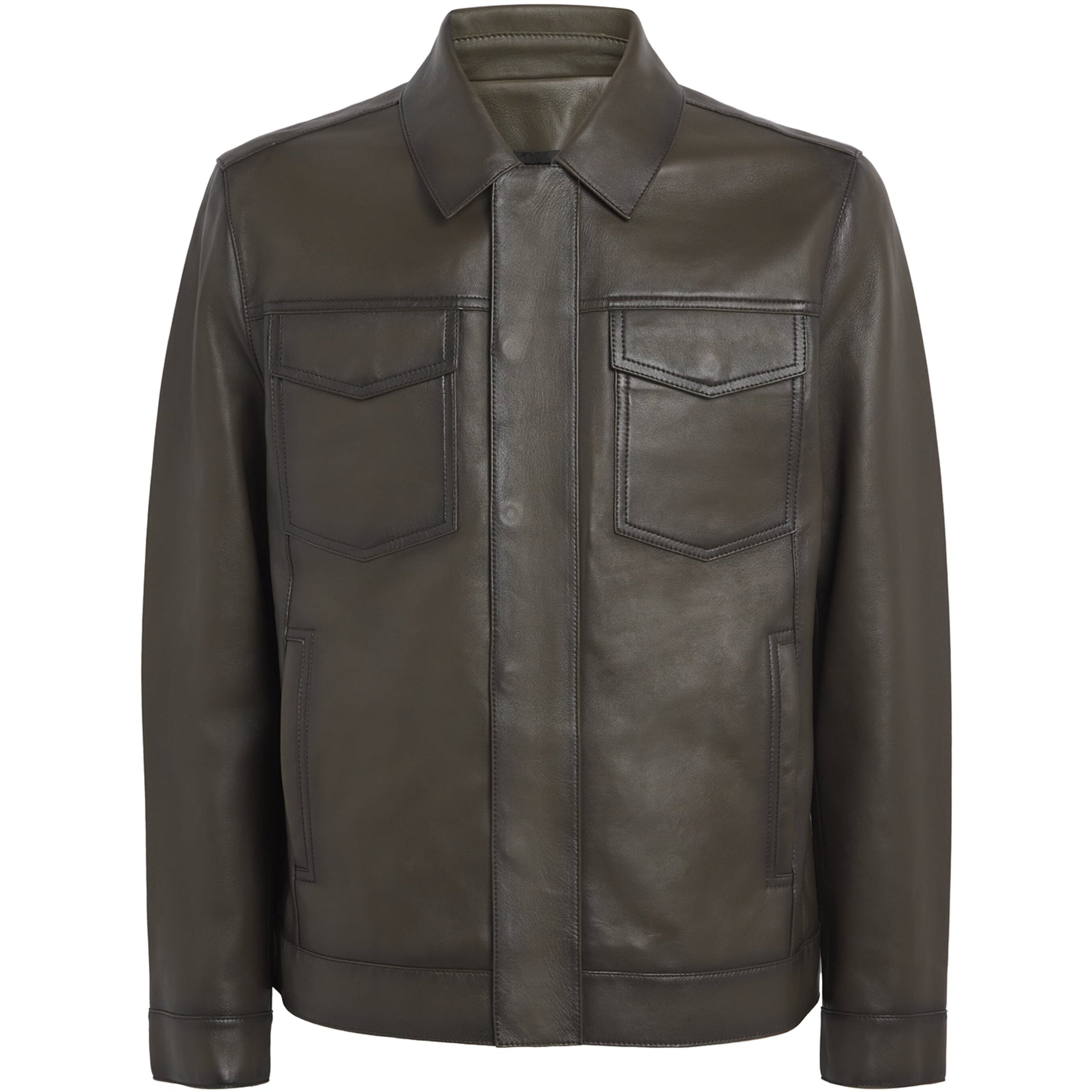 Brown Patina Leather Jacket