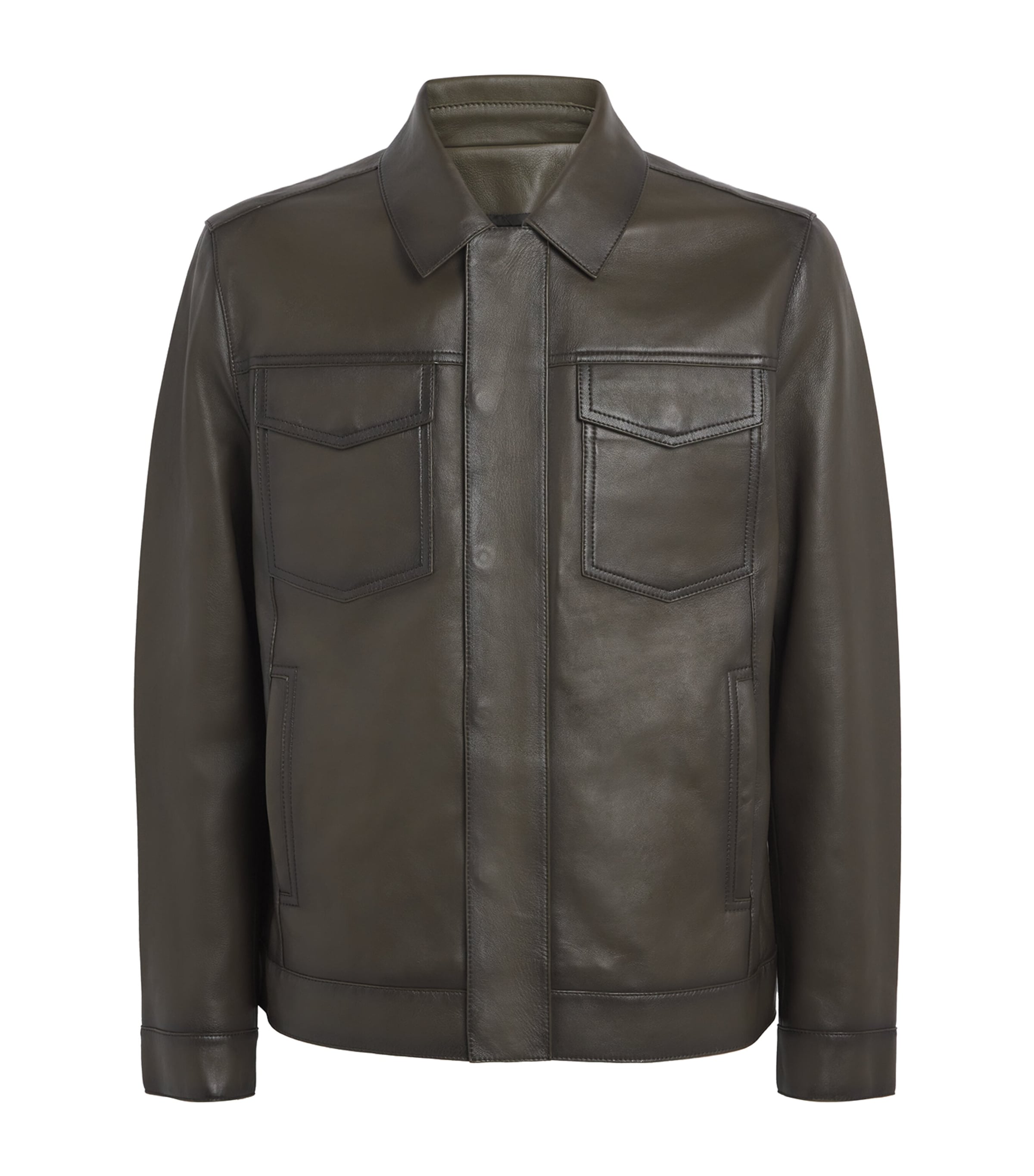Brown Patina Leather Jacket