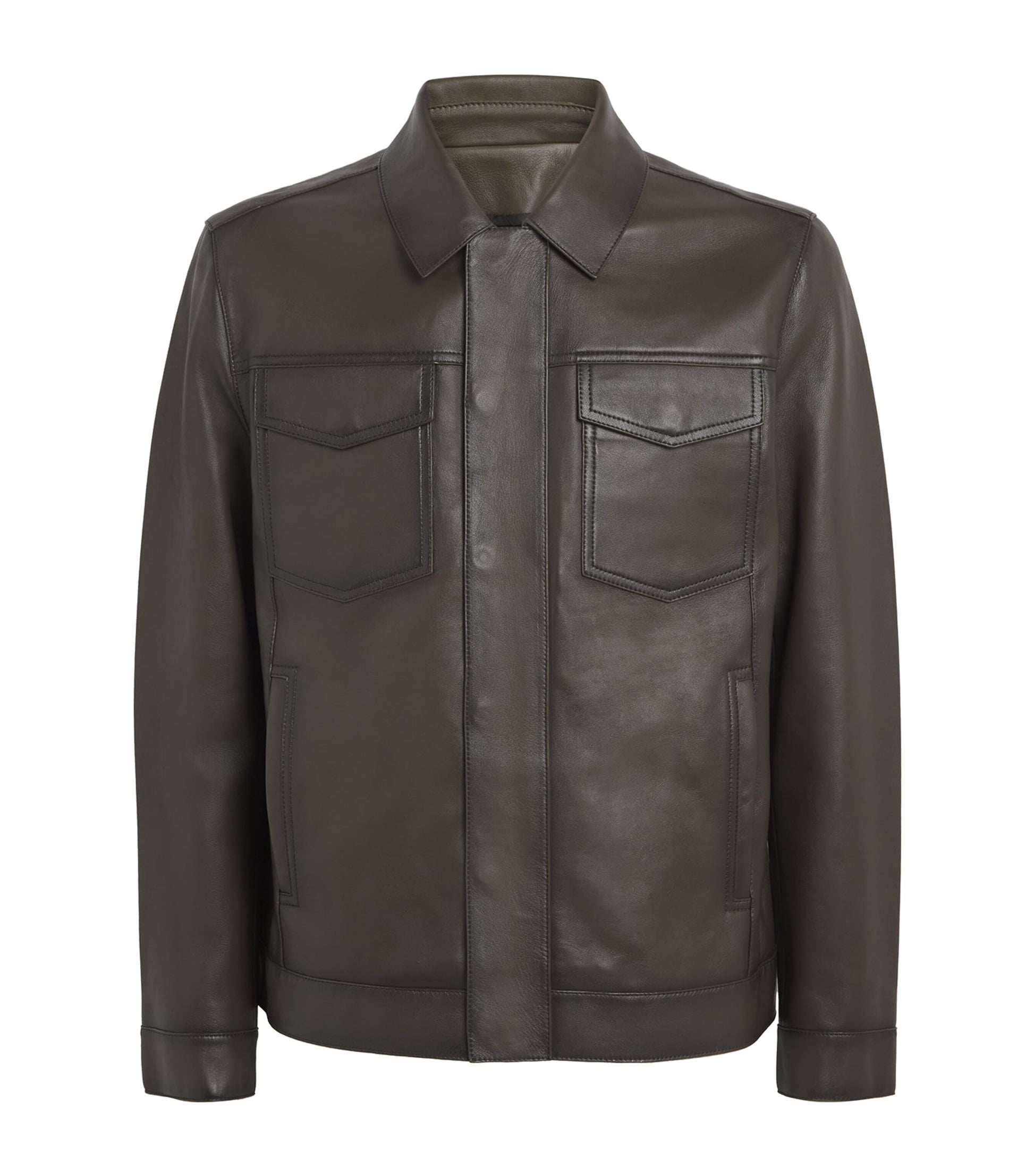 Brown Patina Leather Jacket