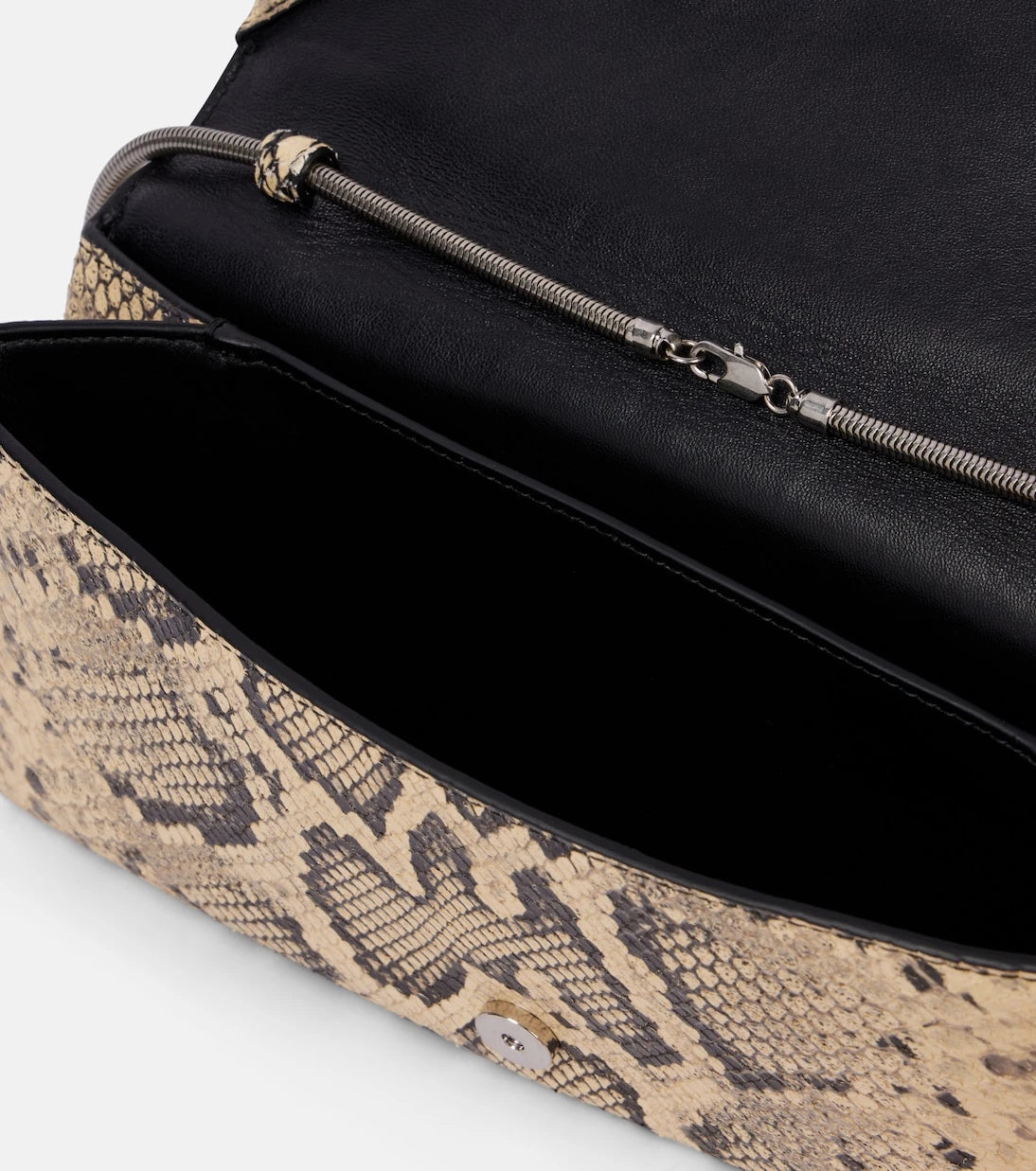 Jil Sander - Carnet snake-effect leather clutch