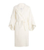 Max Mara White Wool-Cashmere Wrap Coat