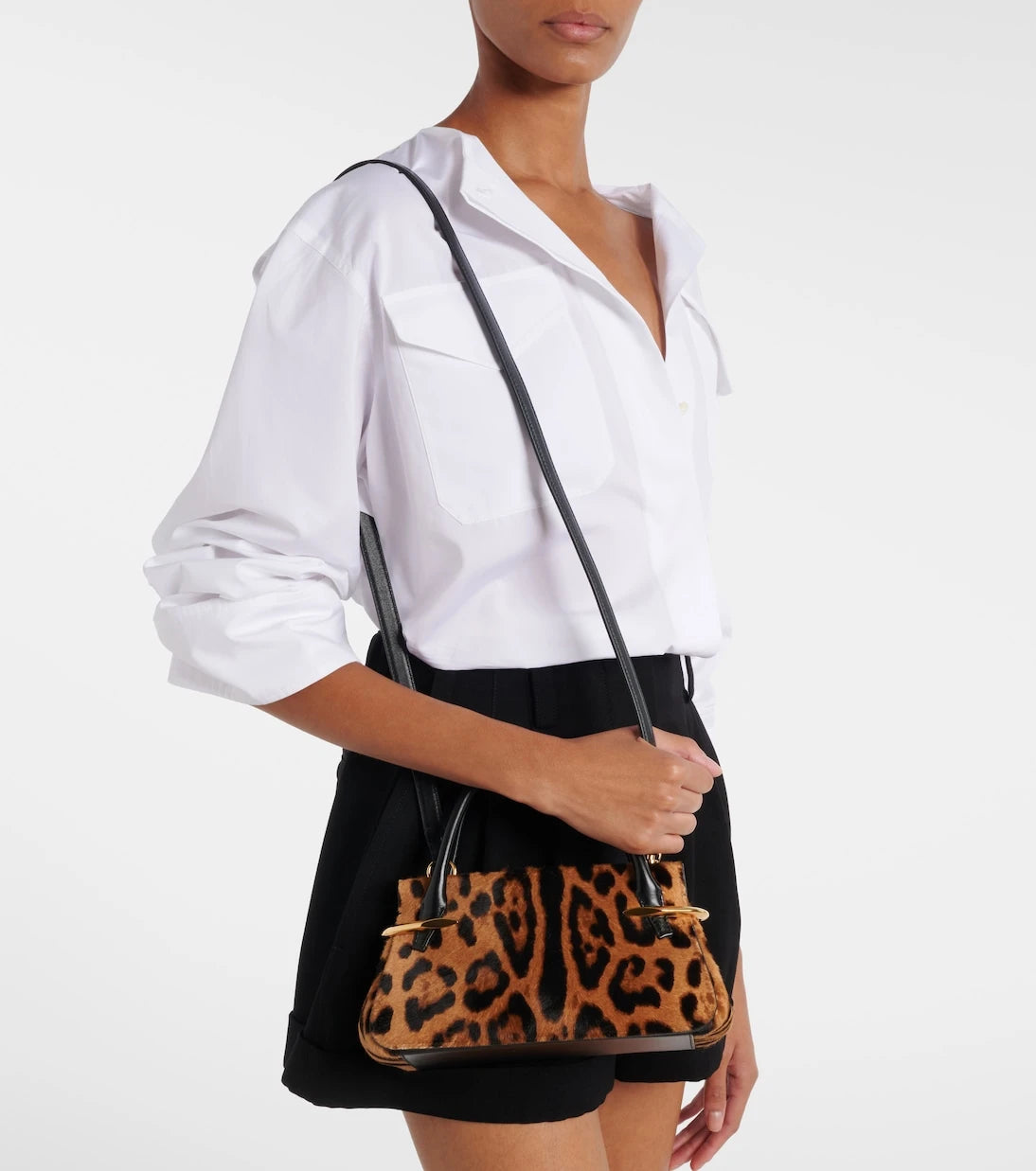 Givenchy - Pinch Mini calf hair shoulder bag