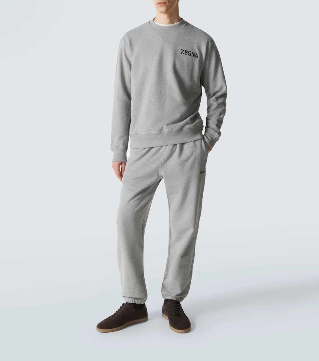 Zegna - Logolu pamuklu eşofman altı