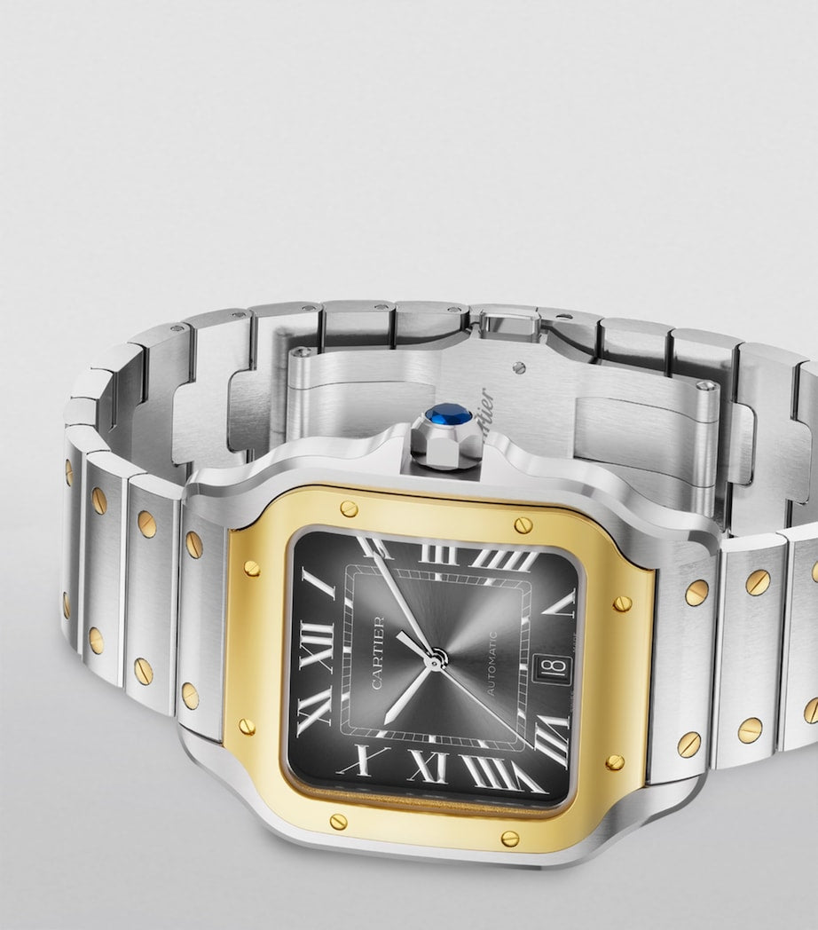 Yellow Gold and Stainless Steel Santos de Cartier Watch 39.8mm