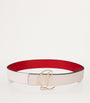 Red CL Logo Leather Belt