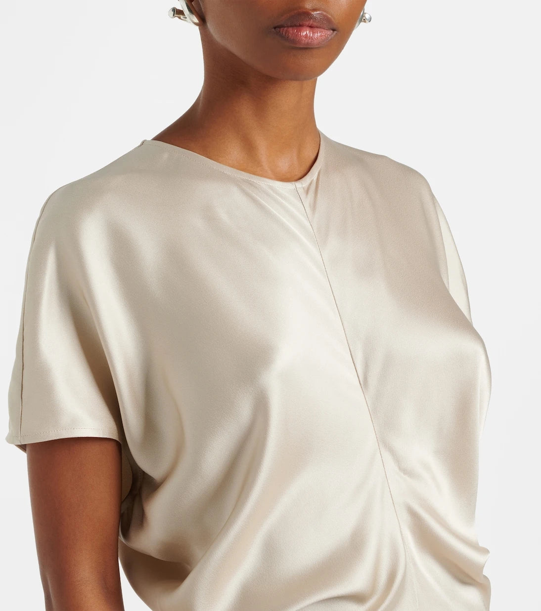 Toteme - Bridal Slouch draped satin maxi dress