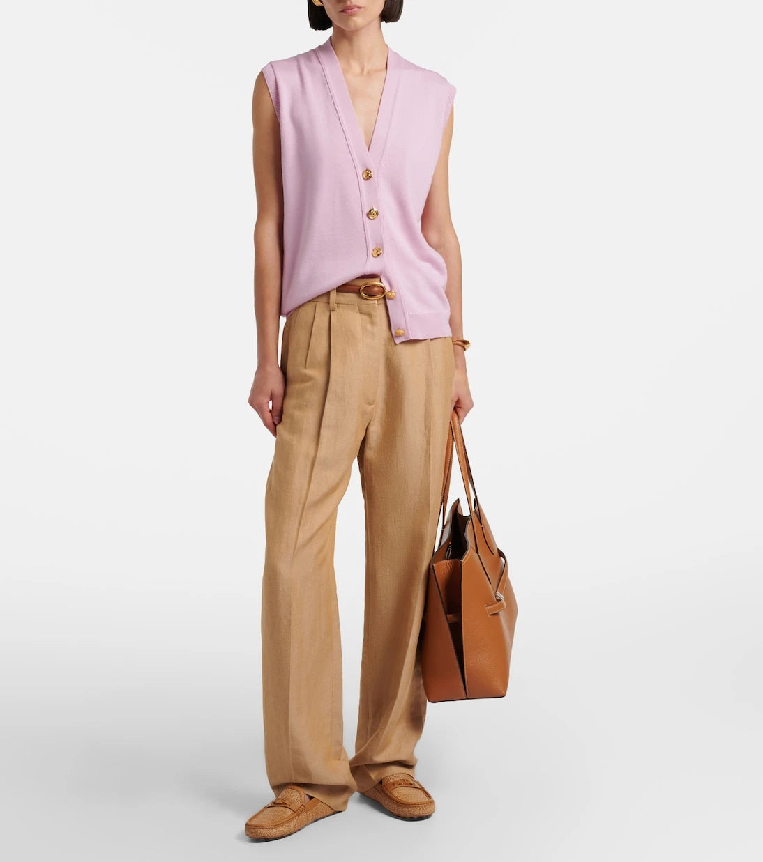 Tod's - Gommino deri şeritli rafya makosenler