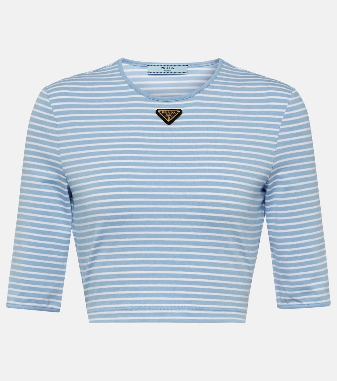 Prada - Logo cotton-blend crop top