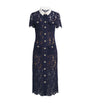 Self-Portrait Blue Lace Collared Midi Dress