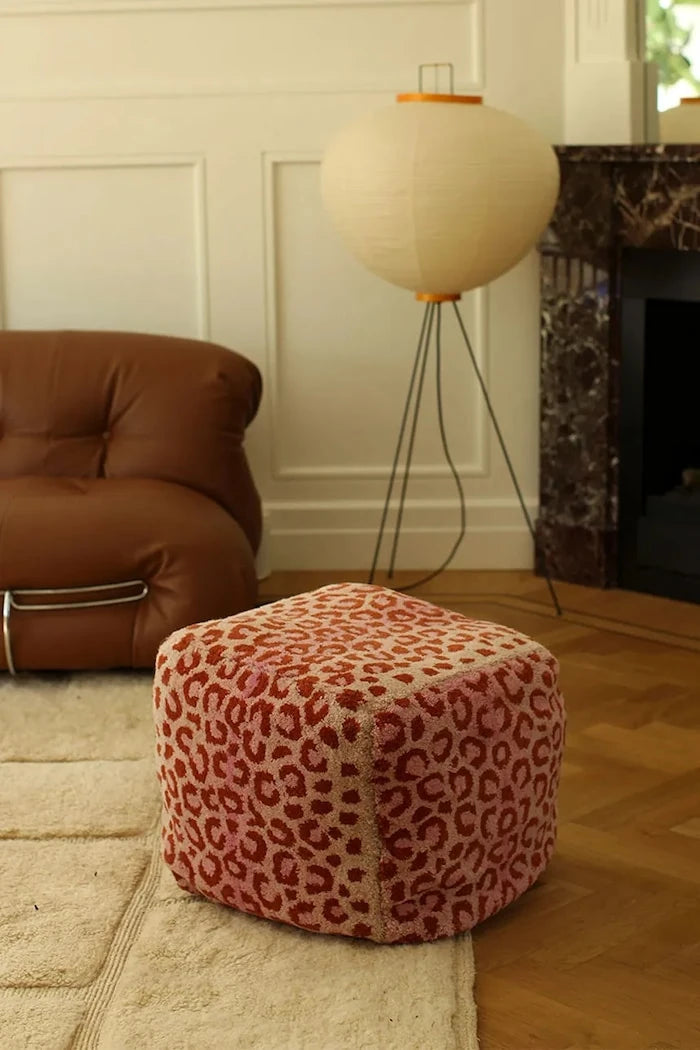 Пуф Doing Goods Pink Leopard Pouf S