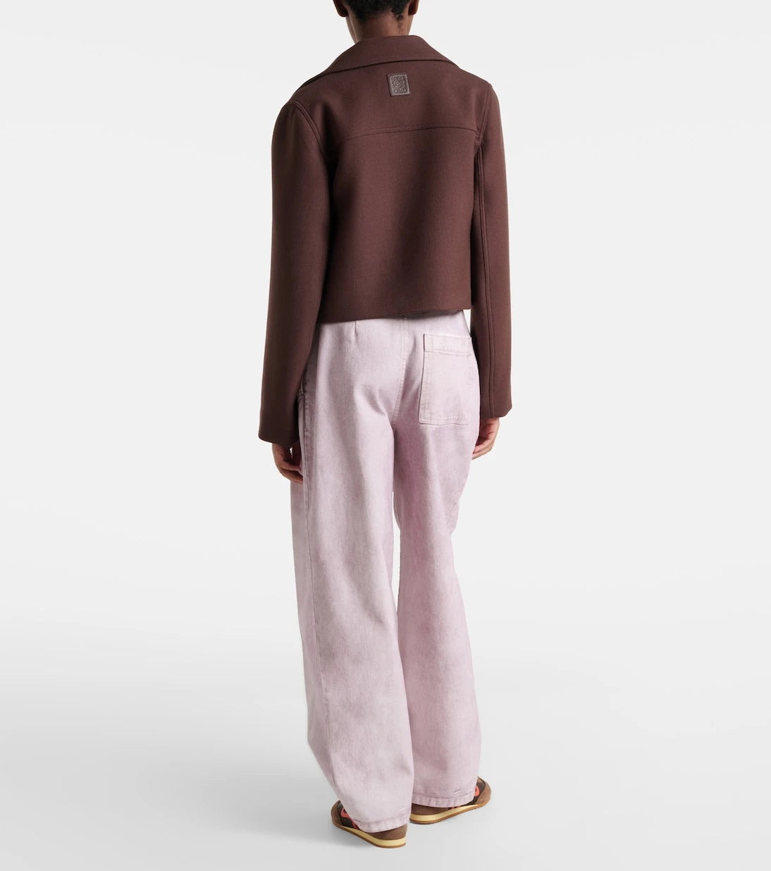 Loewe - بنطال جينز واسع الساقين بحزام