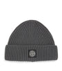 Virgin Wool Ribbed Beanie
