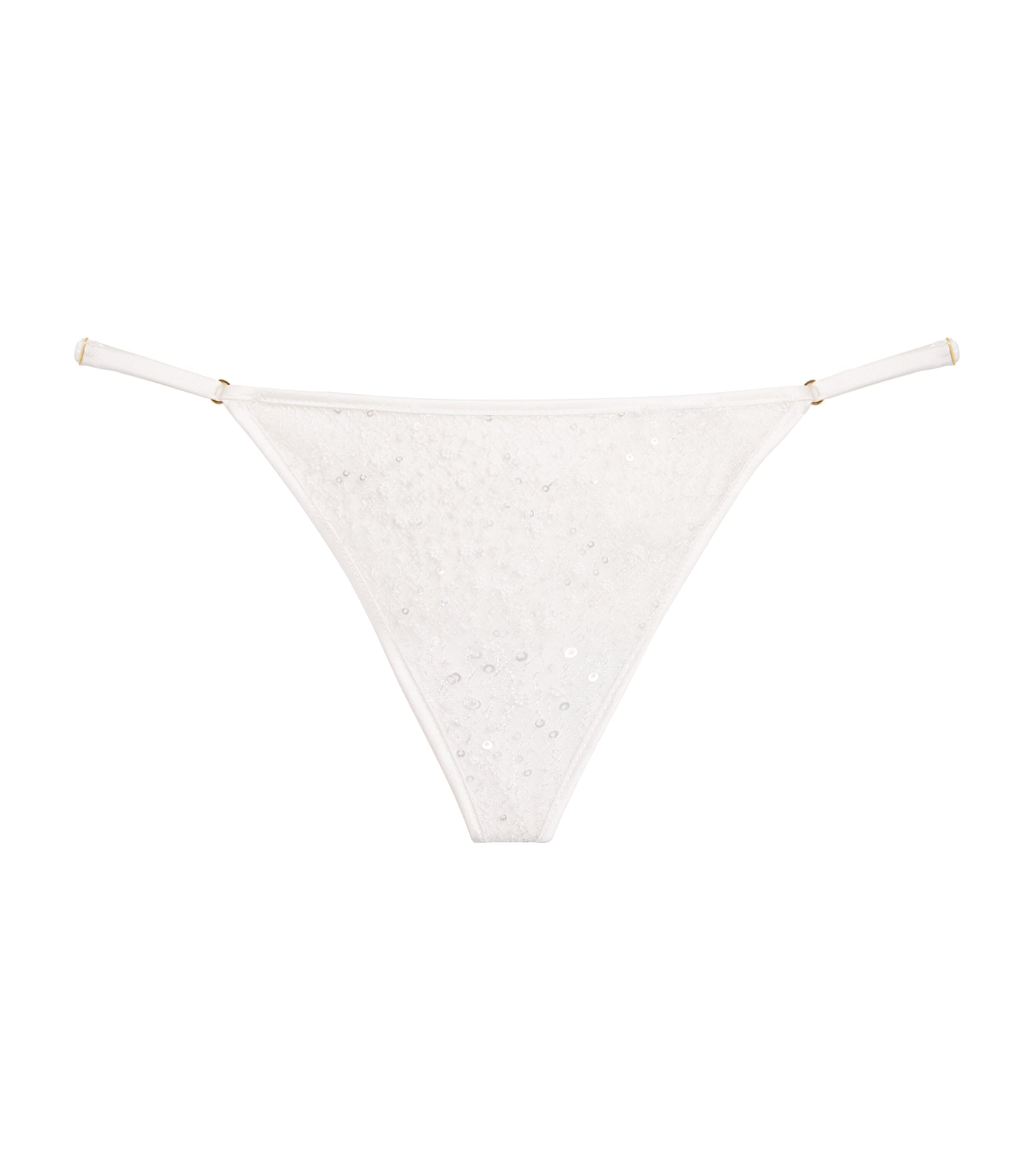 Kiki de Montparnasse Ivory Tulle Sequinned Ange Thong