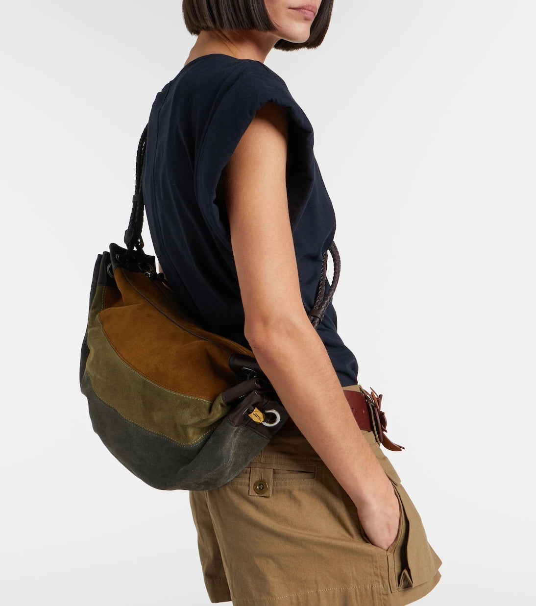 Isabel Marant - Maia Medium patchwork suede shoulder bag