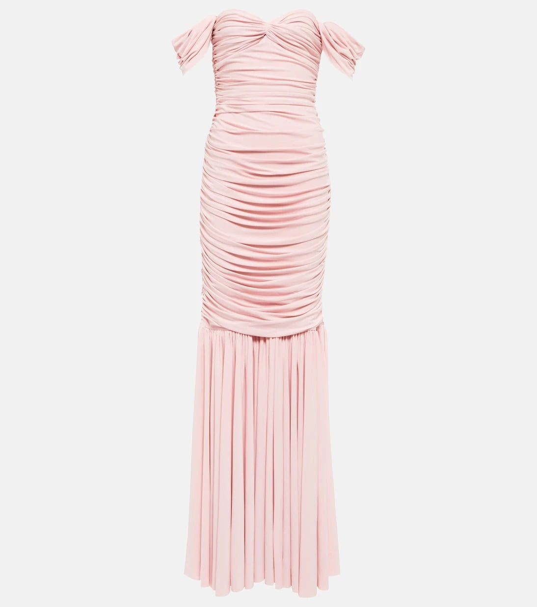 Norma Kamali - Diana ruched off-shoulder maxi dress