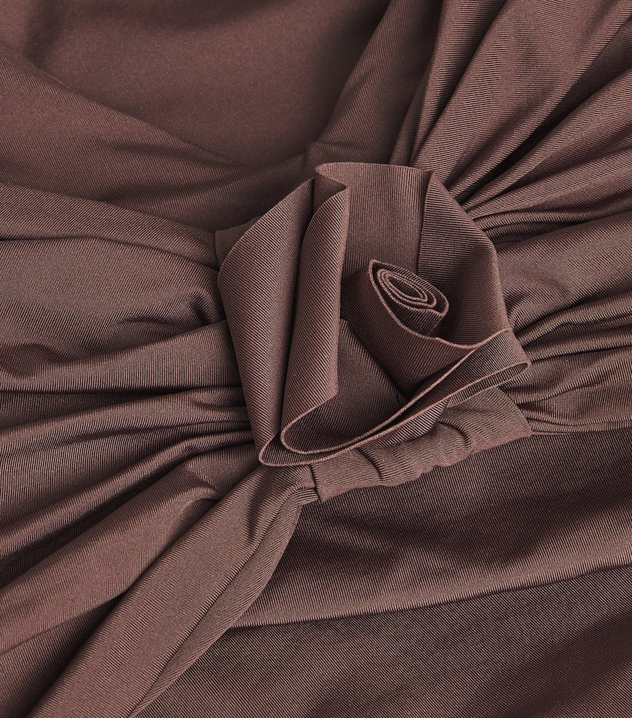 Maygel Coronel Brown Off-The-Shoulder Sauco Bikini