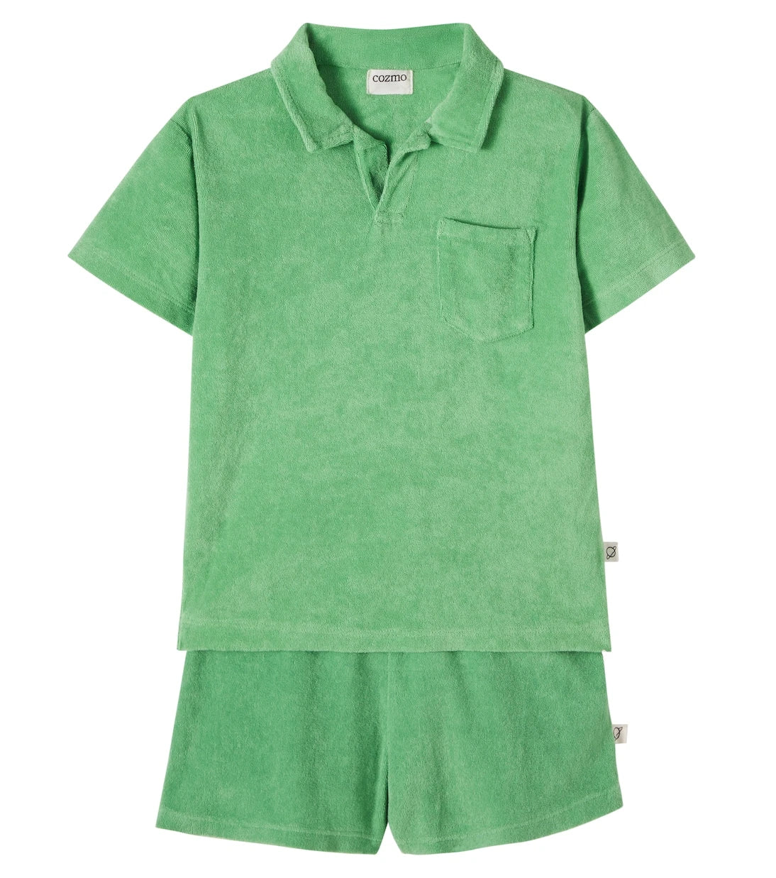 Cozmo - Mael terry polo shirt and shorts set