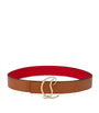 Christian Louboutin Red CL Logo Leather Belt