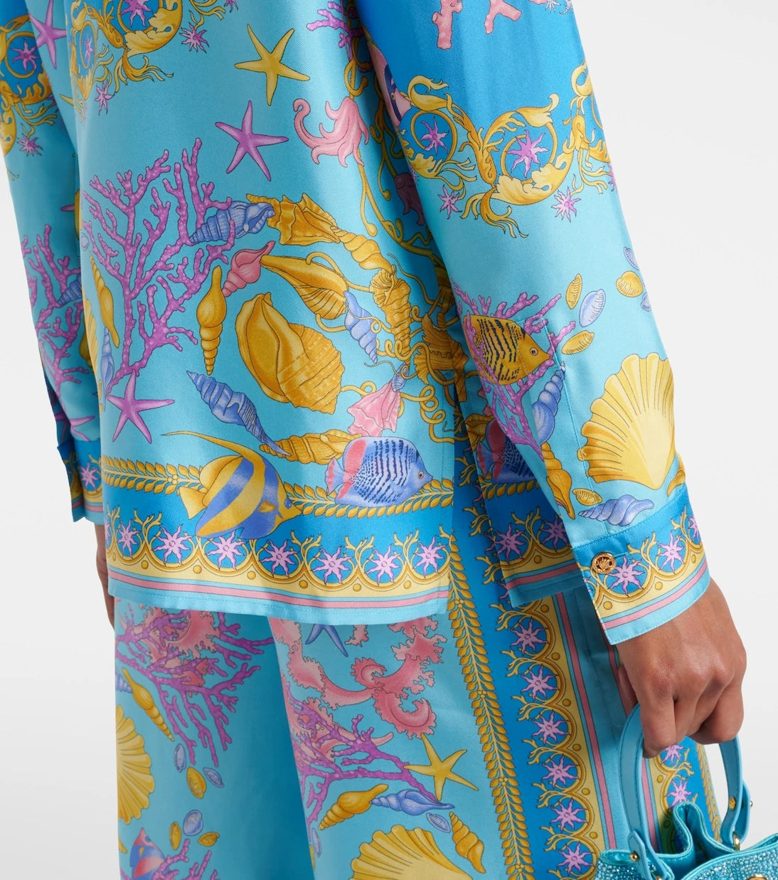 Versace - Underwater Barocco silk twill shirt